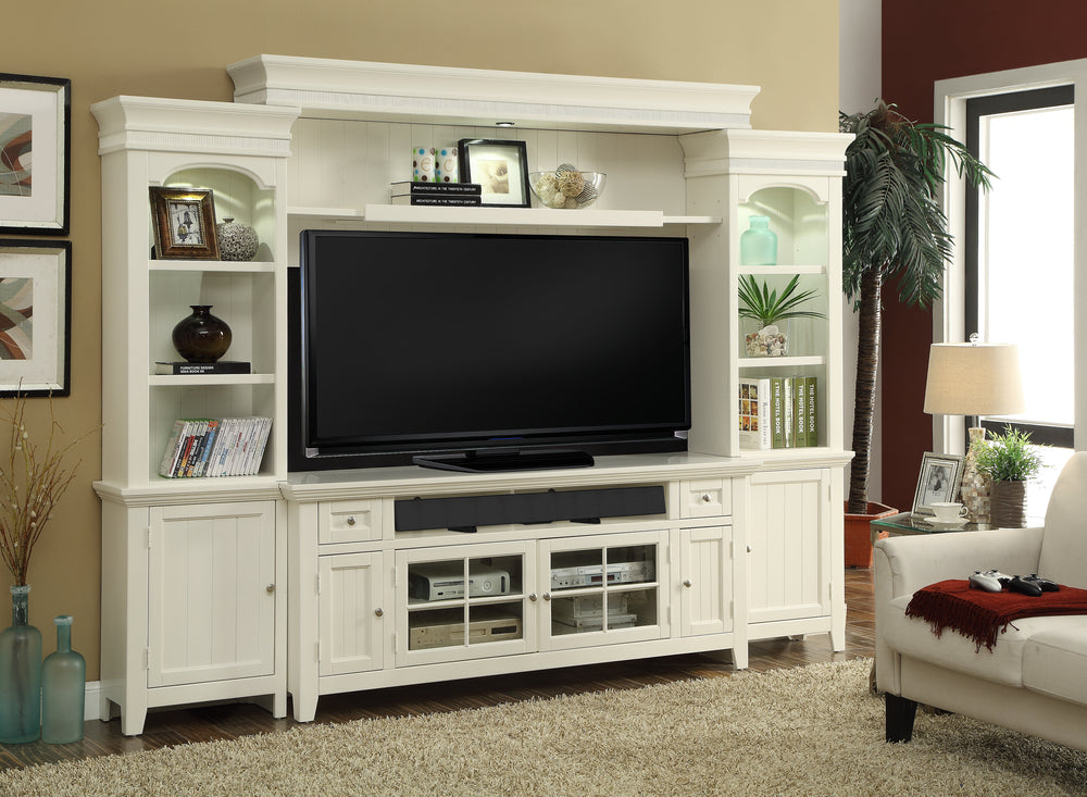 Tidewater 72 in. Console Entertainment Wall Vintage White