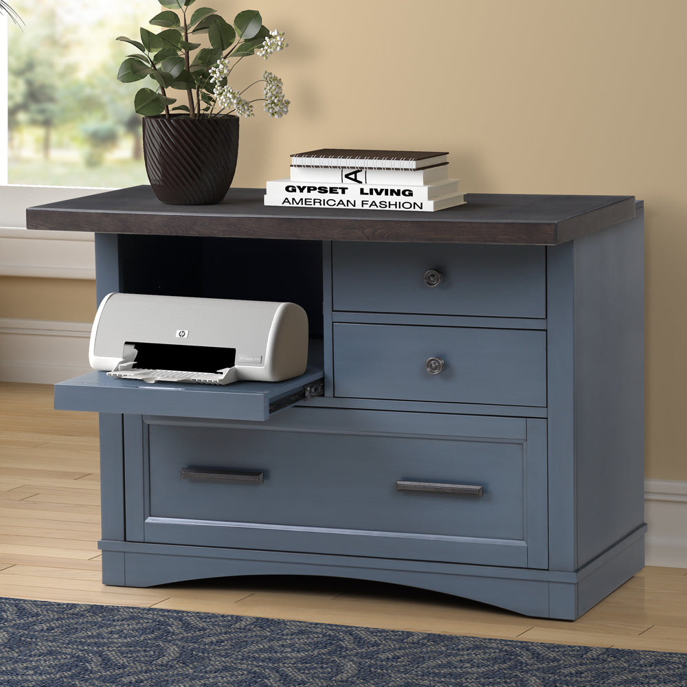 Americana Modern File Cabinet Denim