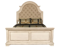 ANASTASIA 6/6-6/0 K PADDED HEADBOARD - ANT. WHITE