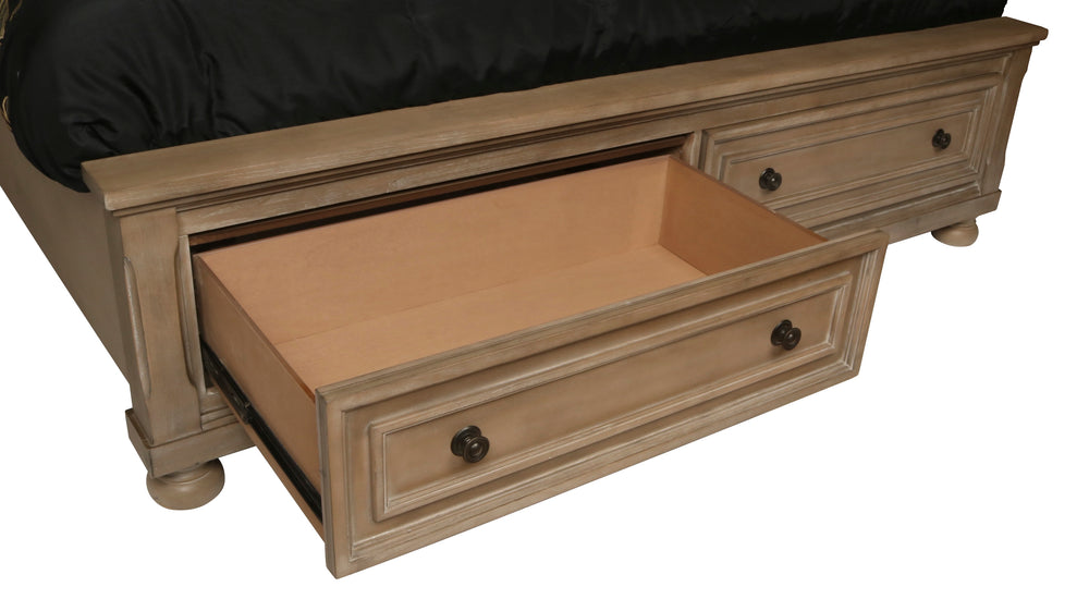 ALLEGRA 6/6-6/0 K STORAGE FOOTBOARD & SLATS-PEWTER