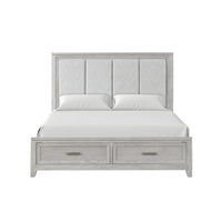 FIONA 6/6-6/0 EK/WK HEADBOARD- MIST GRAY