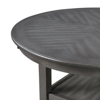 AMY 5 PC 42" ROUND COUNTER DINING SET-GRAY