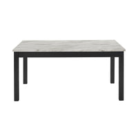 CELESTE 64" DINING TABLE-ESPRESSO/FAUX MARBLE