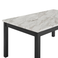 CELESTE 64" DINING TABLE-ESPRESSO/FAUX MARBLE