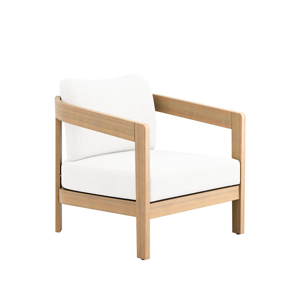 WESLEY PATIO CLUB CHAIR W/ WHITE CUSHION