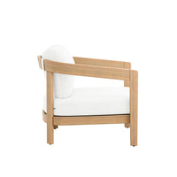 WESLEY PATIO CLUB CHAIR W/ WHITE CUSHION
