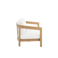 WESLEY PATIO LOVESEAT W/ WHITE CUSHIONS
