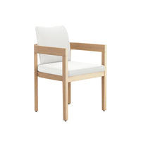 WESLEY PATIO SIDE CHAIR, WHITE CUSHION (1 PER CARTON)