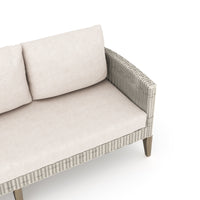 CAREZZA 5 PC SET - SOFA, 2 CLUB CHAIRS, 2 STOOLS- TAUPE