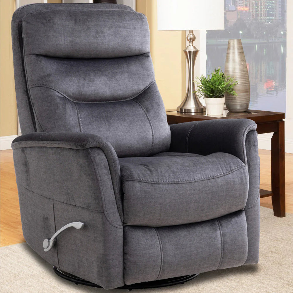 Gemini Manual Swivel Recliner Capri Charcoal