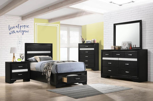Miranda Storage TWIN BED (BLACK)