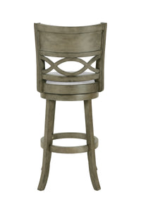 MANCHESTER 29" BAR STOOL W/FABRIC CUSHIONS-GRAY