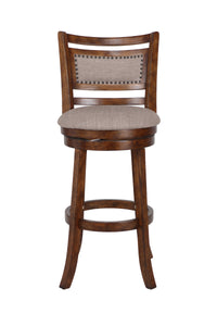 ABERDEEN 29" BAR STOOL W/FABRIC CUSHIONS-BROWN