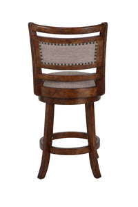 ABERDEEN 24" COUNTER STOOL W/FABRIC CUSHIONS-BROWN